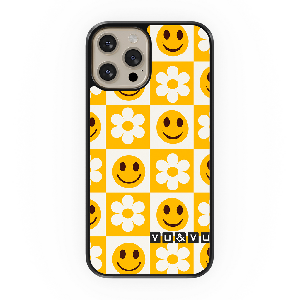 Checkered White Flowers by Yasmine Patterns · [Collection] Case | Protective Phone Cases & Covers