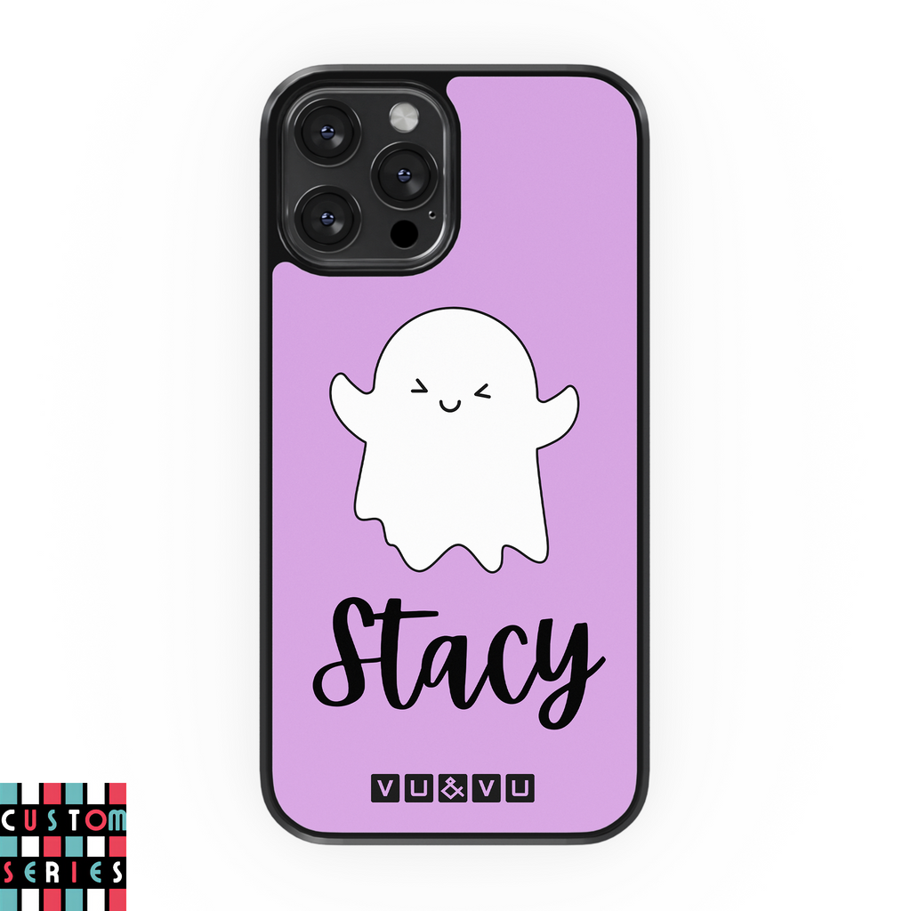 Funny Ghost & Name • Custom Case - Protective Cover