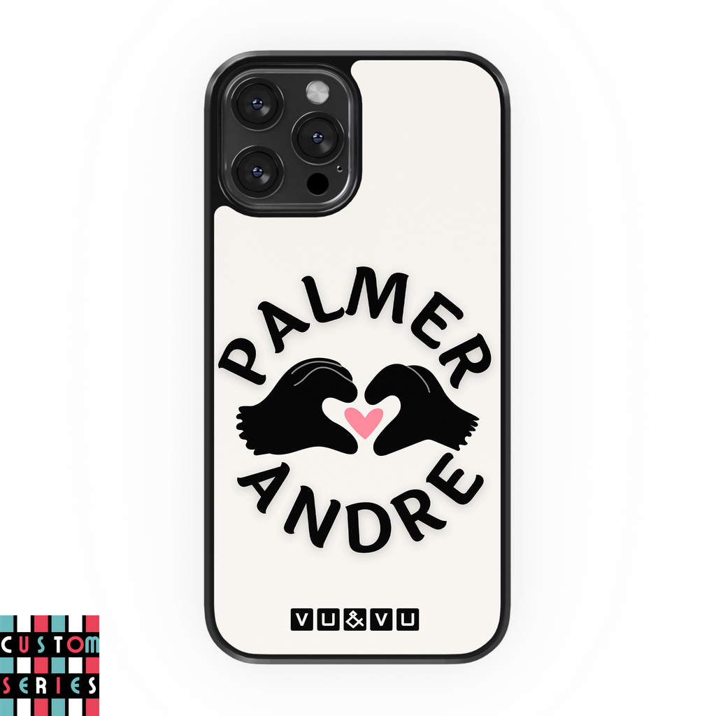 Hand Heart & Name • Custom Case - Protective Cover