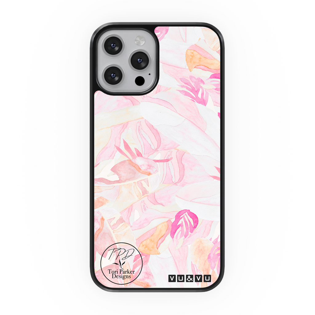 Tropical Leaves Pink Watercolor by Tori Parker Designs · [Collection] Case | Protective Phone Cases & Covers