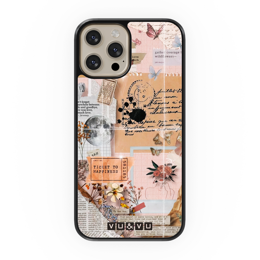 Butterfly Vintage Collage • Phone Case - Protective Cover