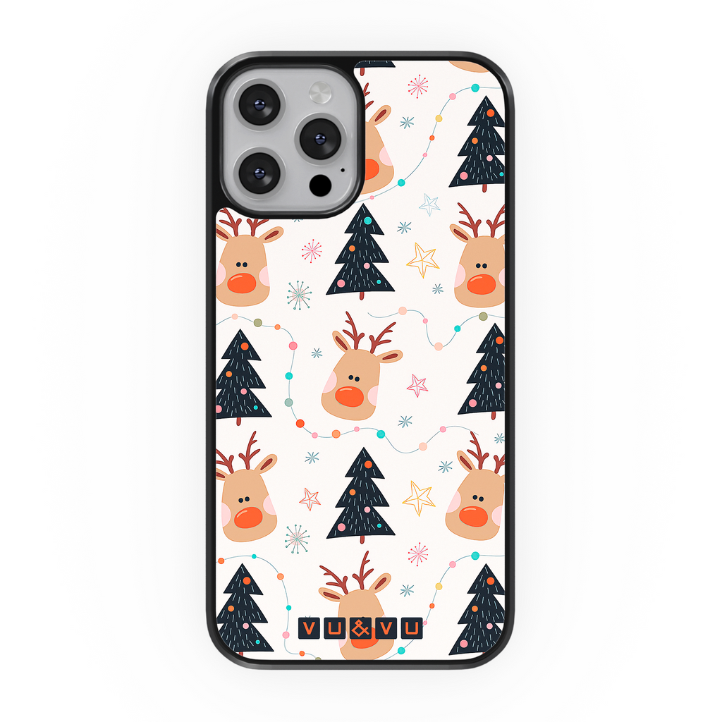 Christmas Reindeer & Tree • Phone Case - Protective Cover