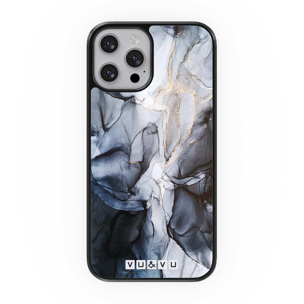 Gray & Gold Marble • Phone Case - Protective Cover